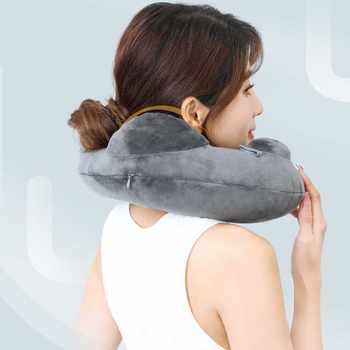 ໝອນຮູບ U-shaped press inflatable portable travel pillow ເຮືອບິນຄວາມໄວສູງ rail neck pillow pillow neck u-shaped pillow travel sleep artifact