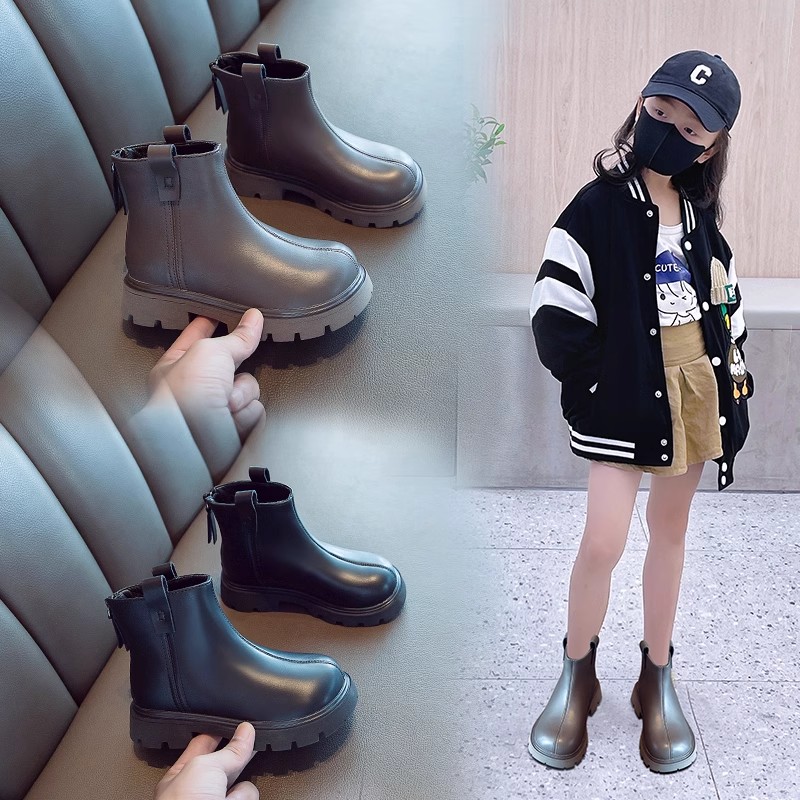 Mesh Martin boots for girls, autumn and winter British style girls' boots