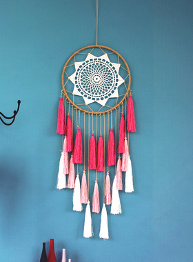 INS风补梦网流苏挂饰空中吊饰室内挂件家居装饰摆件创意墙面壁挂