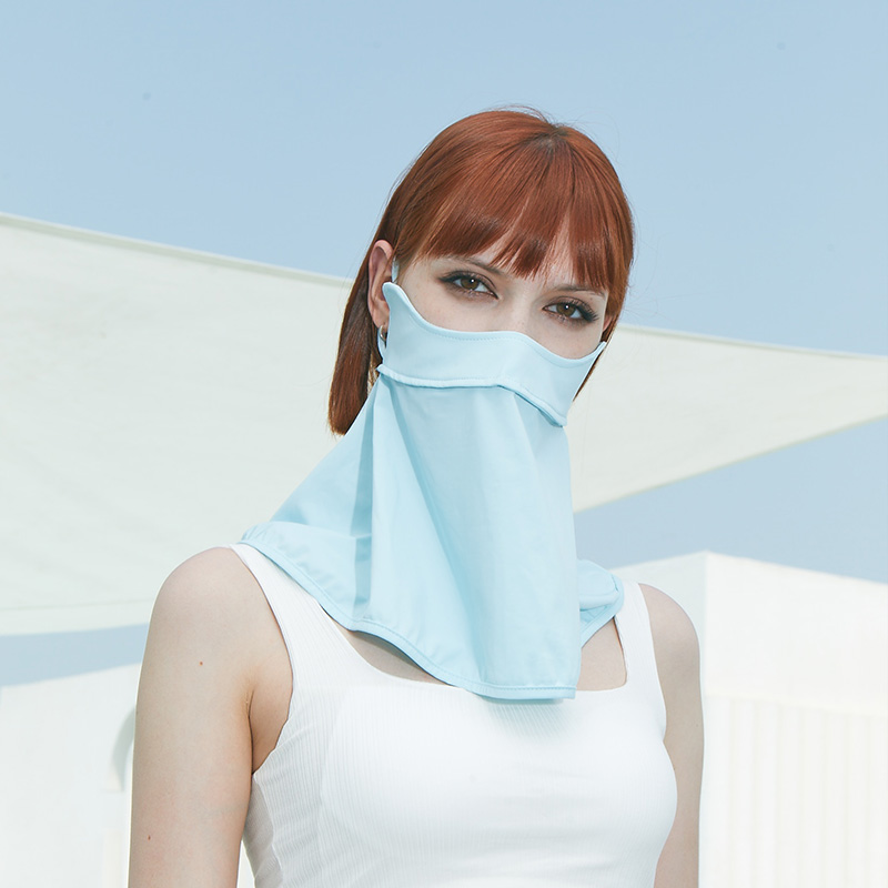 近江小熊防晒面罩女夏季防紫外线全脸一体护颈骑行冰丝口罩遮阳