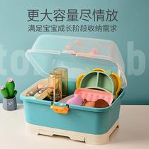 Children cutlery containing box Childrens bowls chopsticks feeding bottle anti-dust draining baby large capacity Deputy food tool containing box