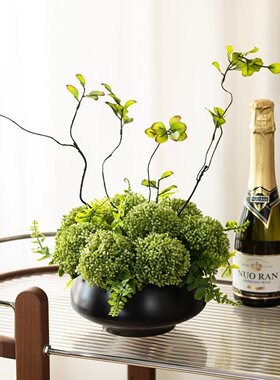 室内仿真花束现代简约绿植盆栽高级感桌面绿植假花花艺盆景