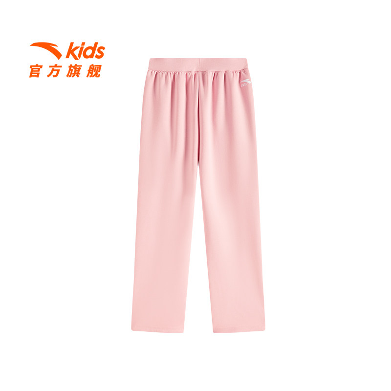 安踏儿童女大童针织运动长裤2025秋季新款舒适亲肤中大童休闲裤潮,淘宝优惠券,粉丝福利购,淘宝优惠卷