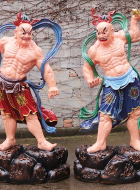 速发像哼哈二将神 树脂玻璃钢佛像门哈大力士哼将郑伦神将