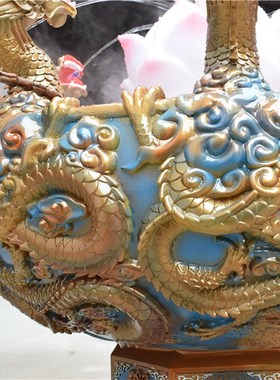 速发玻璃钢浴佛用九龙吐水浴佛节家用供奉浴佛盆品树脂太子佛摆件