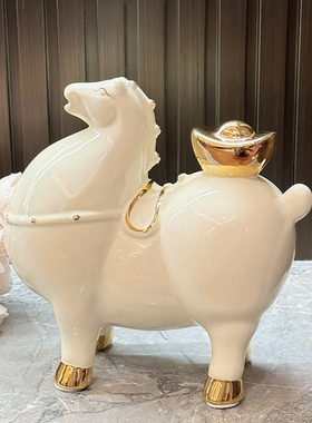 速发简约生肖马摆设马上有钱酒柜客厅室关电视玄装饰品办公柜桌面