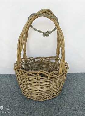 速发民俗老工场老篮子农村柳编物具筐旧货市件杂项收藏品复古装饰