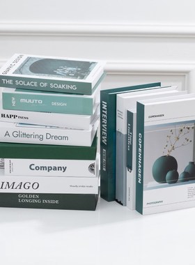 速发假书书装饰品摆道酒柜简约客厅书架件具摆设风格