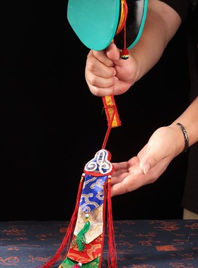 速发尼泊尔手鼓法鼓桑木式鼓家用摆鼓藏藏法鼓件声音清脆鼓小方鼓