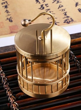 速发真铜黄铜蝈蝈笼子高档纯铜蝈蝈笼金属小笼子蟋蟀全虫鸣子笼铜