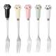 5 stainless steel non-ceramic handle fruit fork cute creative cat claw small fork dessert cake mooncake soft tableware