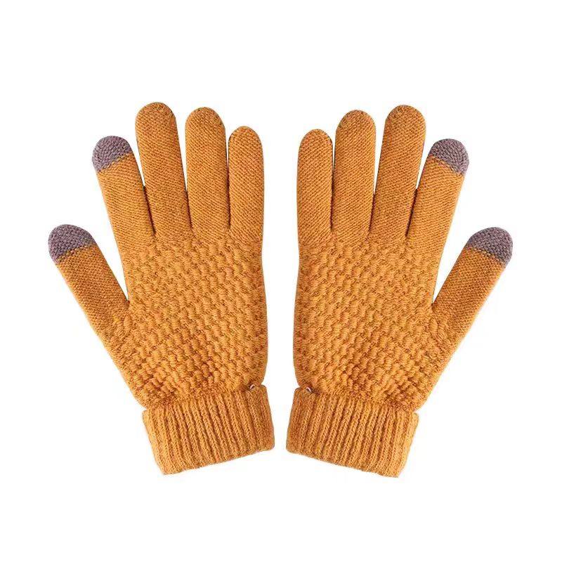 新款加厚触屏手套男女士秋冬季加绒保暖防寒户外骑行针织毛线手套,淘宝优惠券,粉丝福利购,淘宝优惠卷