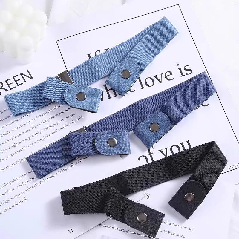 懒人腰带无痕隐形皮带弹力百搭牛仔松紧裤带女装饰ins韩版免打孔