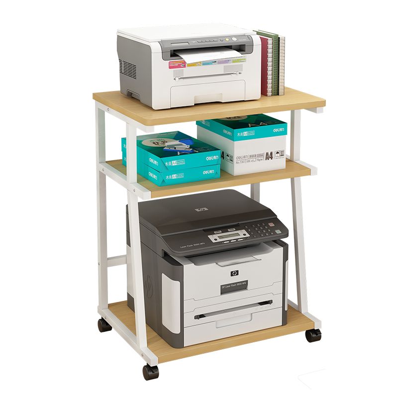 落地可移动打印一体机收纳整理置物架办公桌边三层多功能带轮架子,淘宝优惠券,粉丝福利购,淘宝优惠卷