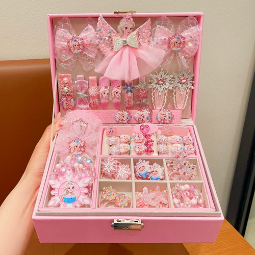 Детская заколка для волос для принцессы, аксессуар для волос, ювелирное украшение, подарочная коробка, кольцо, коробочка для хранения, подарок на день рождения