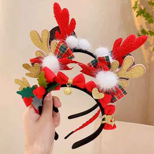 Аксессуар для волос, детский ободок, шпильки для волос, рождественский декор