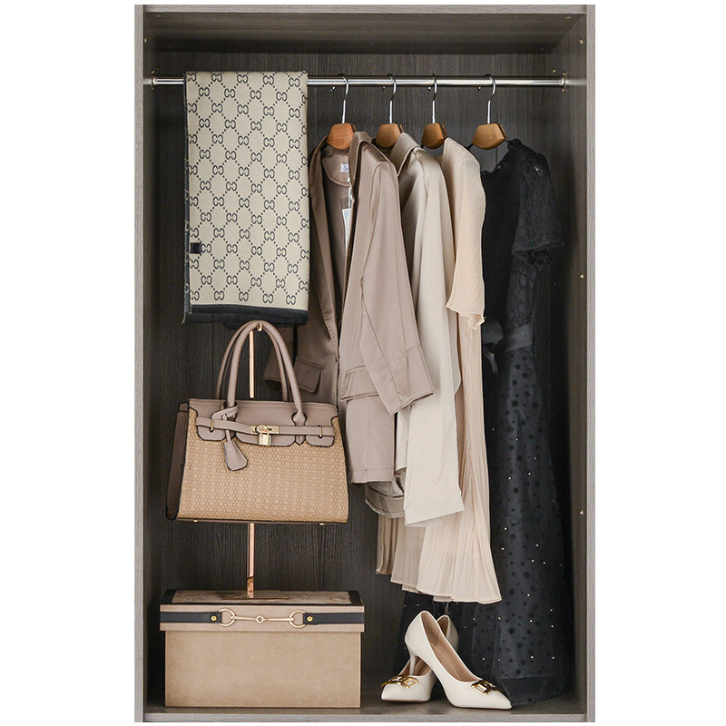 轻奢样板房衣服摆件驼色衣帽间软装主卧开放式衣柜展厅装饰品套装,淘宝优惠券,粉丝福利购,淘宝优惠卷