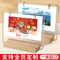 2024 Wood desk calendar Custom new creative brief Gaokao Gaokao Program This Dragon Year China Landscape Landscape Wood Shelf Calendar Upscale Gift Box Dress Large Plaid 2023 Desk Calendar Enterprise Custom Logo