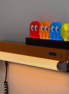 吃豆人像素氛围灯摆件声控音乐节奏变色卧室床头电竞房桌面小装饰