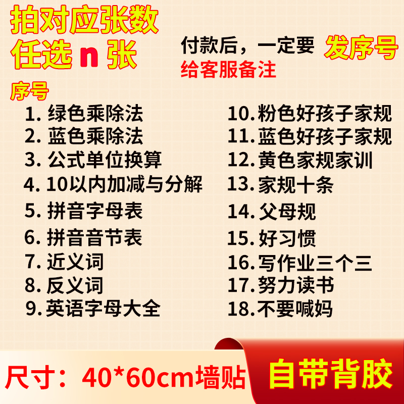 10以内加减法口诀表幼儿童一年级20加法减法挂图分解与组成家规训 - 图2