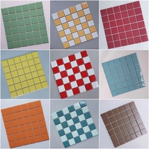 Color orange date red sky blue green glazed face ceramic mosaic magnetic brick wall brick bar Dining Room Dressing Room Fish Pool