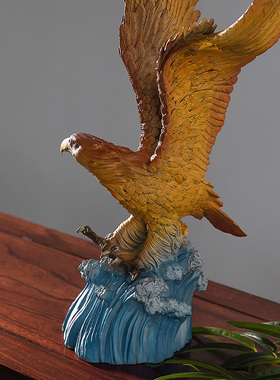 铜老鹰大鹏展翅摆件办公室玄关装饰铜工艺品大展宏图鸿图开业礼品
