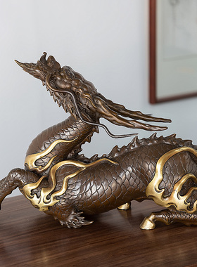 送领导客厅麒麟摆件铜之美铜