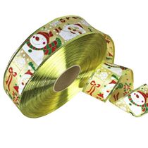 5pcs Christmas Ribbon Printed Christmas Polyester Ribbon