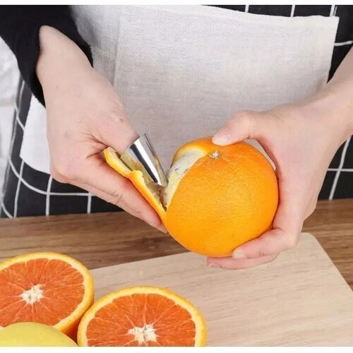 不锈钢摘菜神器指甲指头保护套指套手指套剥蒜掐毛豆拇指刀 - 图2