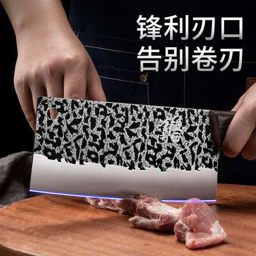 龙泉刀具套装厨房家用切菜刀厨师专用手工锻打砍骨刀斩切两用锋利 - 图0