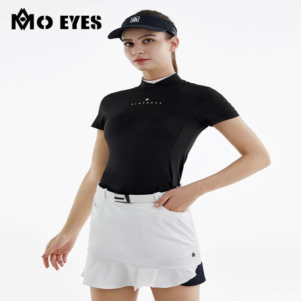 MOEYES魔眼高尔夫服装女短袖T恤夏季弹力后领拉链套装运动女装,淘宝优惠券,粉丝福利购,淘宝优惠卷