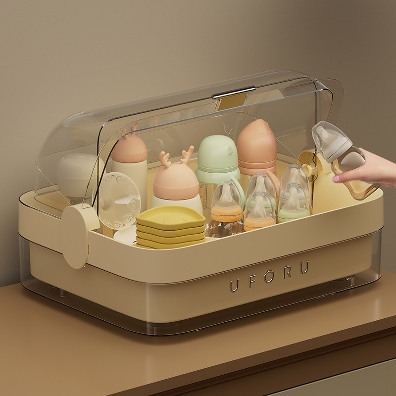 婴儿辅食餐具收纳柜奶瓶杀菌储存箱宝宝儿童碗筷工具盒沥水置物架,淘宝优惠券,粉丝福利购,淘宝优惠卷