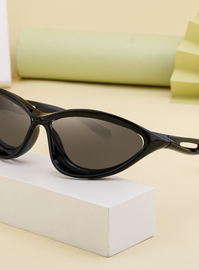 欧美INS风猫眼外贸太阳镜女款运动骑行墨镜女潮防紫外线