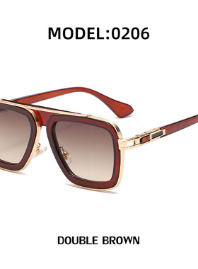 欧美复古方框墨镜男女通用欧美