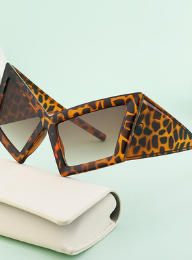 大抓马！欧美异形大框太阳镜女个性潮流墨镜女跨境sunglasses