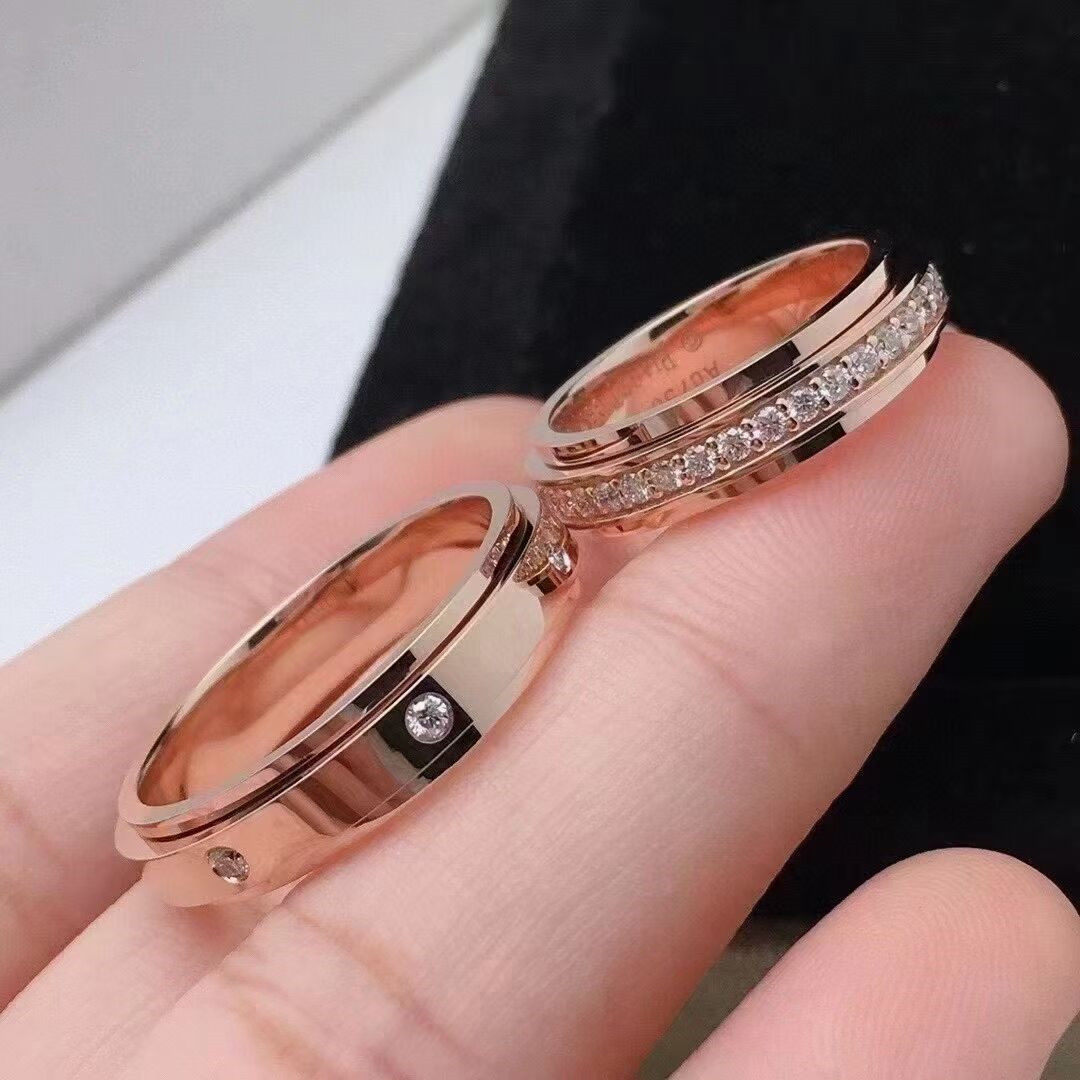 一对可转动男女生时尚对戒情侣戒指 银六顺戒指/指环