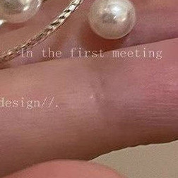 戒戴珍珠多简约食指可高级感素