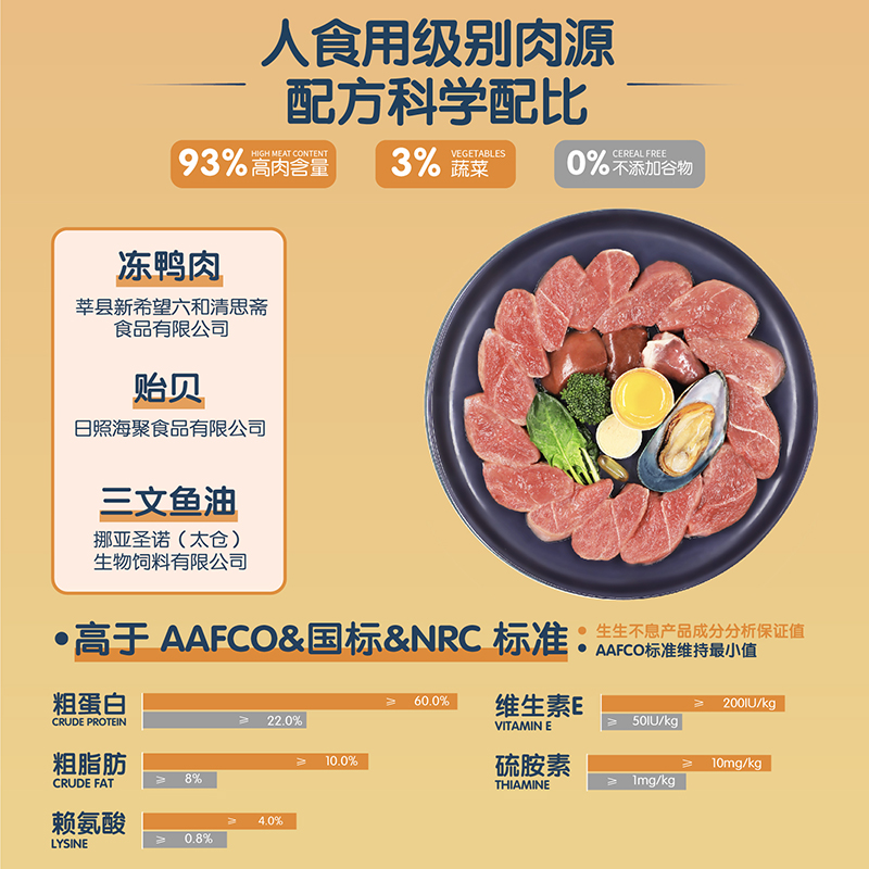 生生不息主食冻干狗粮通用型鸭肉低敏配方生骨肉幼犬成犬无谷400g - 图1