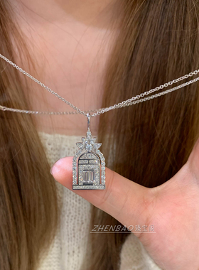 V金满钻幸福之门锁骨链平替