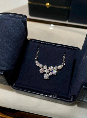 超闪V金水滴水钻婚礼项链