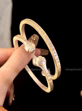 尚银轩9999足银吉言猫爪银手镯