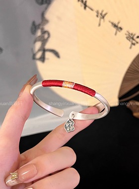 平安喜乐新中式国风纯银手镯