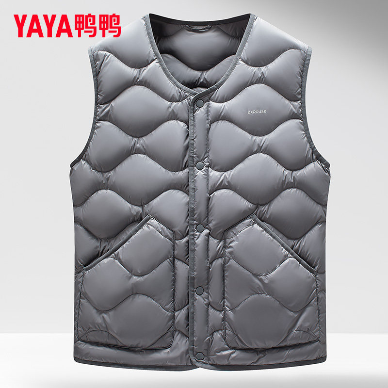 鸭鸭情侣羽绒马甲女2025秋冬新品短款圆领保暖百搭上衣内搭外套男,淘宝优惠券,粉丝福利购,淘宝优惠卷