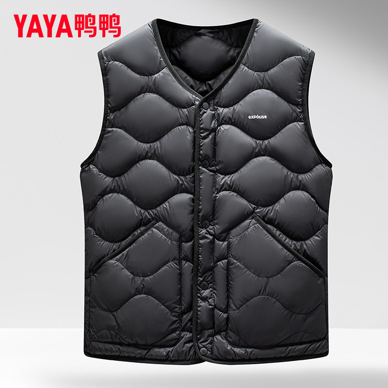 鸭鸭情侣羽绒马甲女2025秋冬新品短款圆领保暖百搭上衣内搭外套男,淘宝优惠券,粉丝福利购,淘宝优惠卷