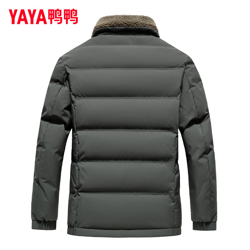 鸭鸭爸爸装冬季新款中年男士轻暖羽绒服翻毛领中老年人保暖外套,淘宝优惠券,粉丝福利购,淘宝优惠卷