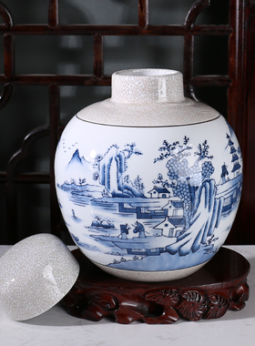 玉简陶瓷仿古手绘青花瓷