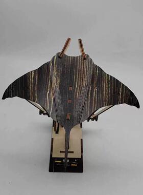 电动机械魔鬼鱼摆件diy桌面入户门展翅飞翔的魔鬼鱼蝠鲼家居好物