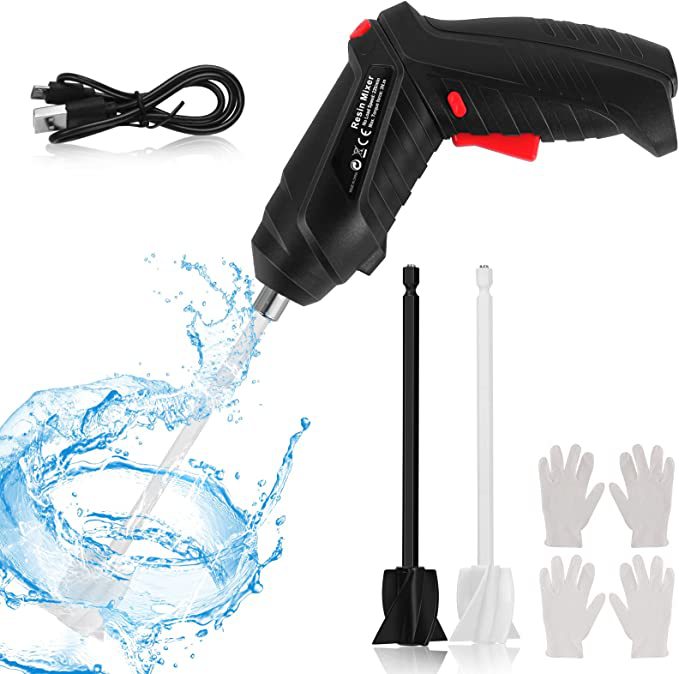 手持环氧树脂低速搅拌器电动ab胶塑料搅拌杆滴胶小型混合树脂搅拌 - 图1