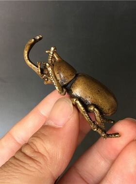 实心黄铜仿真昆虫茶宠摆件