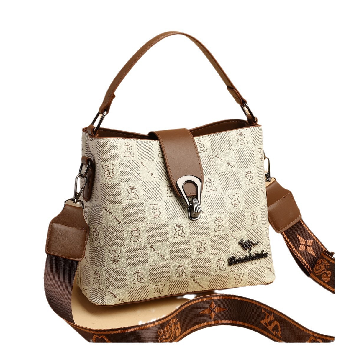 高级感水桶包包女2025夏季新款经典百搭单肩包小众设计手提斜挎包 - 图3